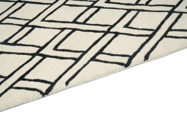 Brooklyn Black – Covor handmade din lână naturală