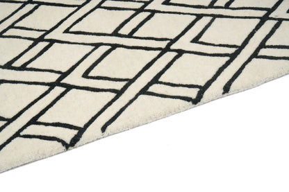 Brooklyn Black – Covor handmade din lână naturală