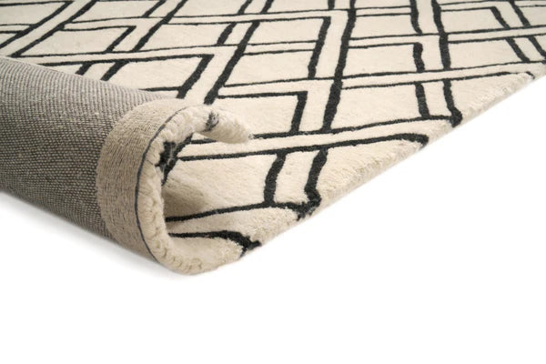 Brooklyn Black – Covor handmade din lână naturală