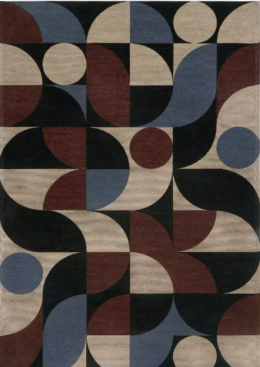 Deco Blue Copper – Covor Art Deco, pattern geometric elegant