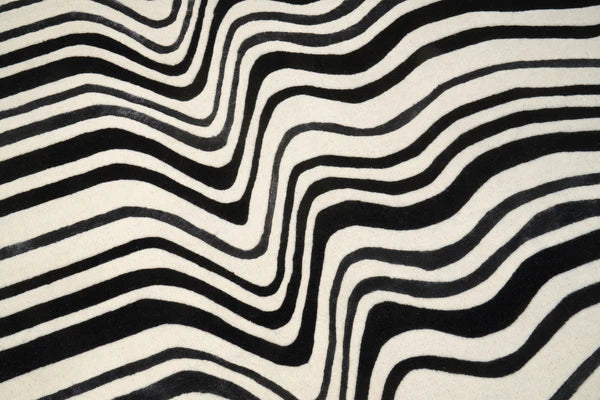 Draft Black – Covor handmade alb-negru