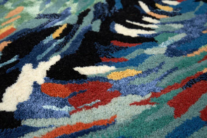 Flores Blue – Covor handmade elegant