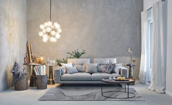 Covor Lipari Gray – design grafic elegant, curățare simplă