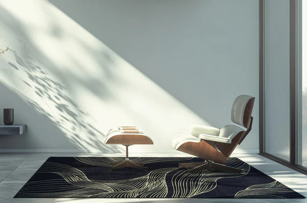 Neptun Blue – Covor Art Deco, geometric & ușor de întreținut