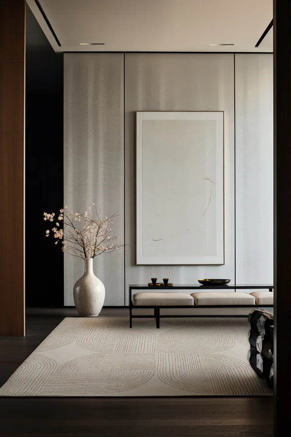 Ornate Beige – covor handmade elegant