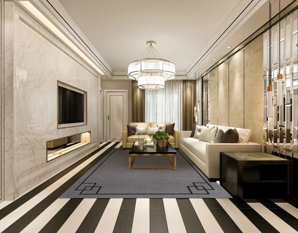 Soho Gray – Covor Art Deco cu design geometric modern