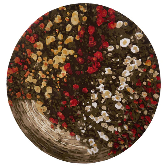 Covor rotund Spring Flowers – design floral vibrant & rafinat