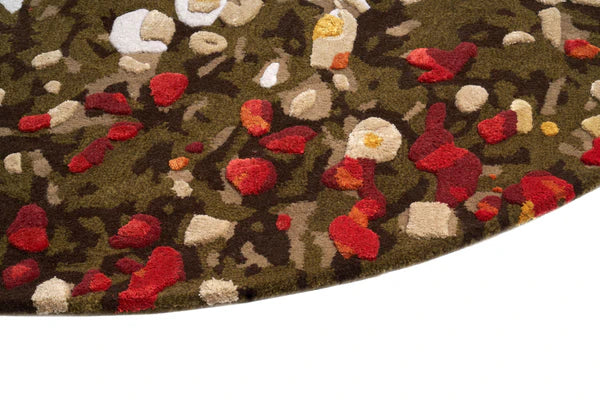 Covor rotund Spring Flowers – design floral vibrant & rafinat